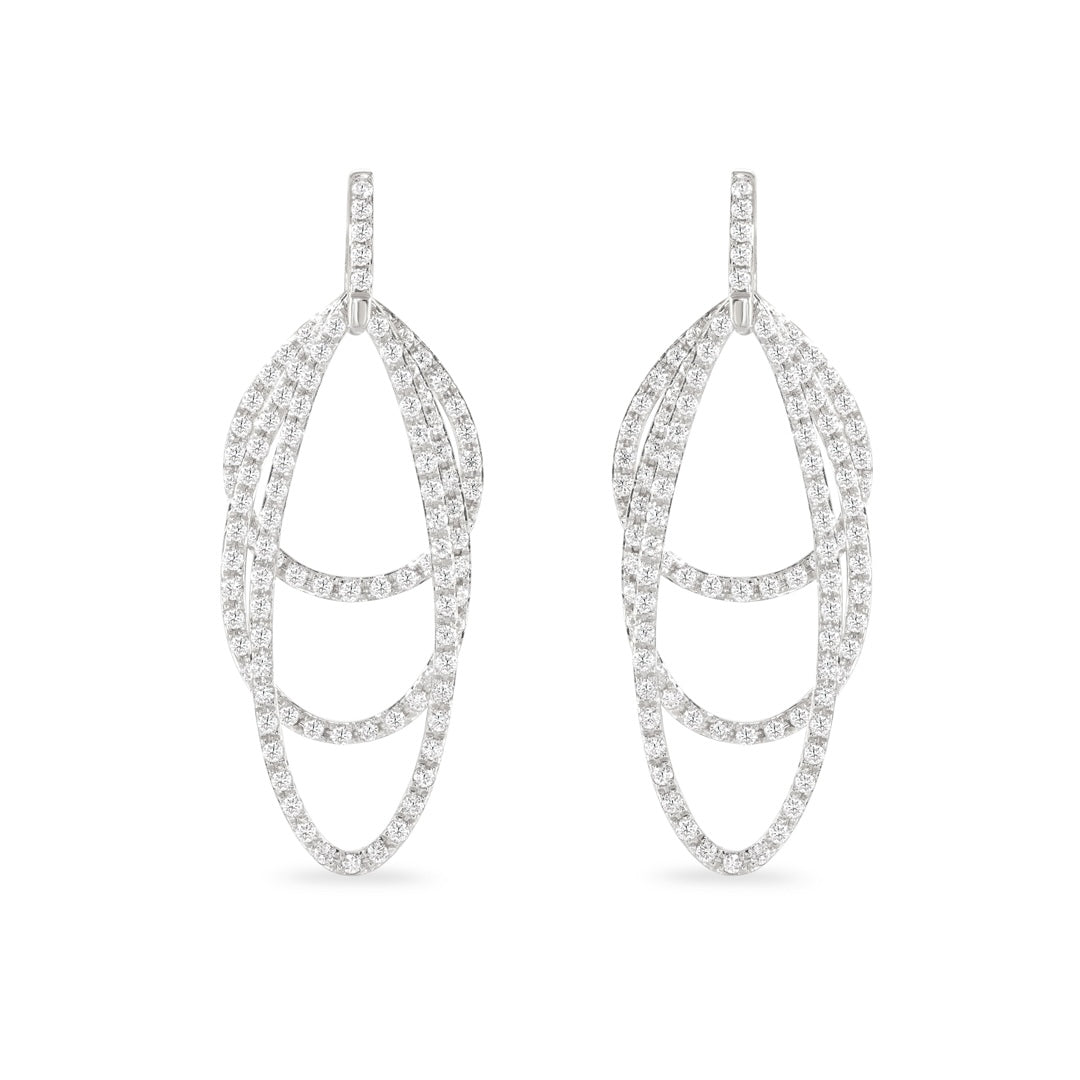 Elliptical Diamond Earrings