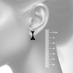 Emerald Trefoil Drop Earrings Size Guide