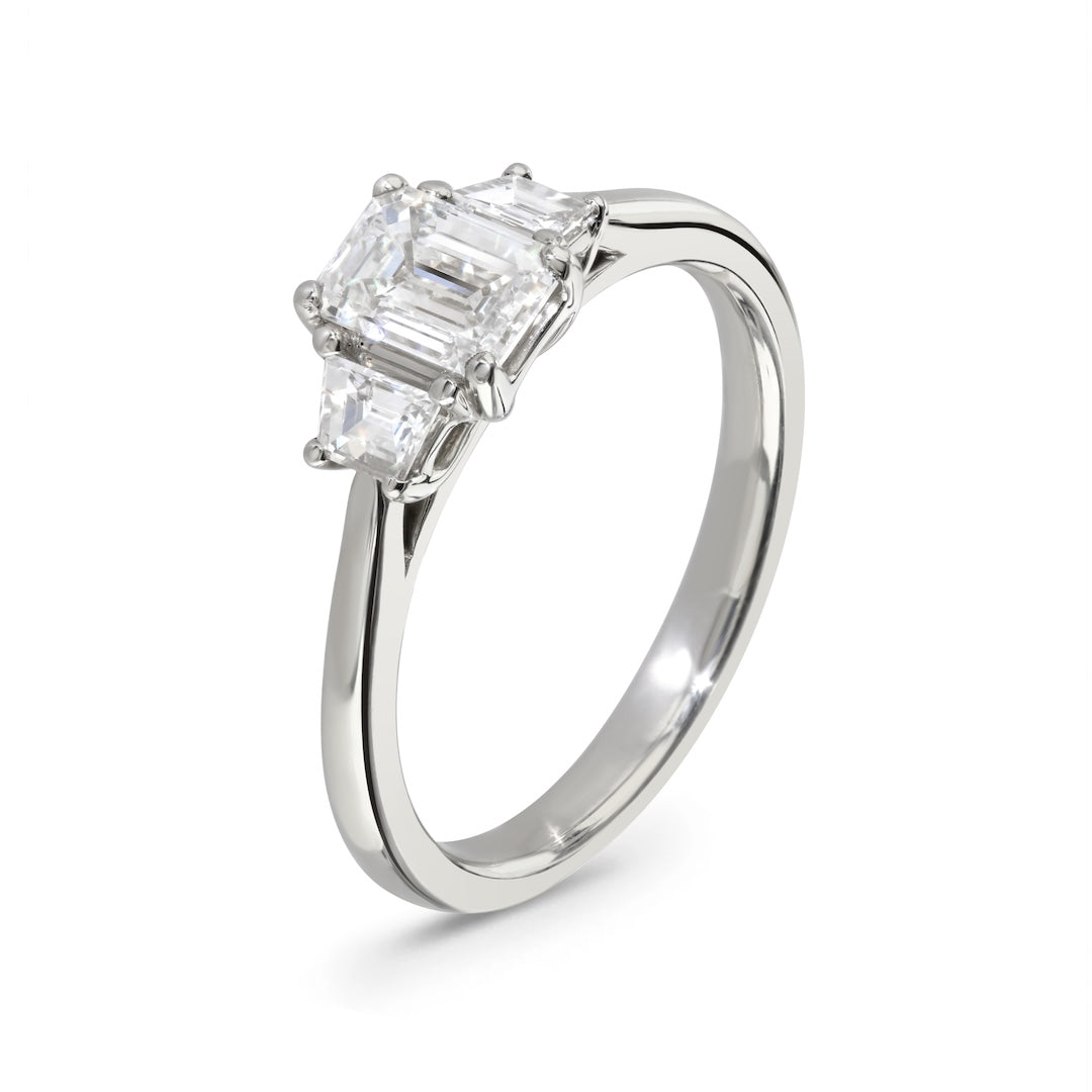 Emerald Cut Diamond Engagement Ring