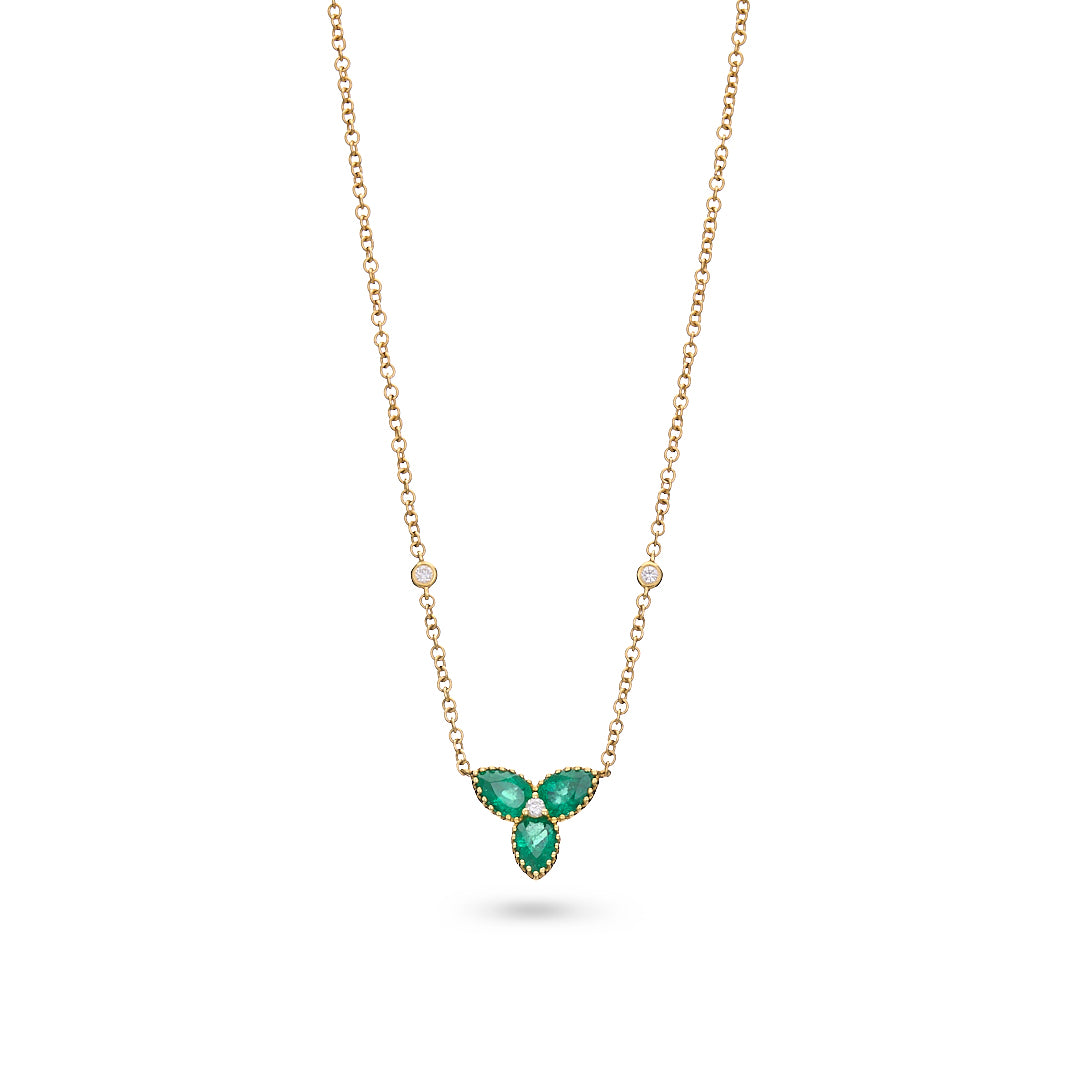 Emerald Trefoil Necklace