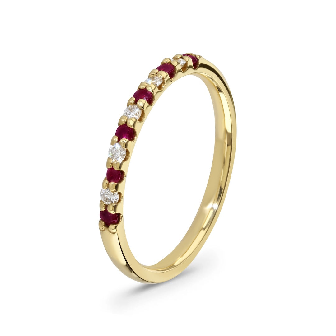 Fine Ruby & Diamond Eternity Ring