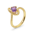 Flourish 18ct Yellow Gold & Purple Sapphire Ring