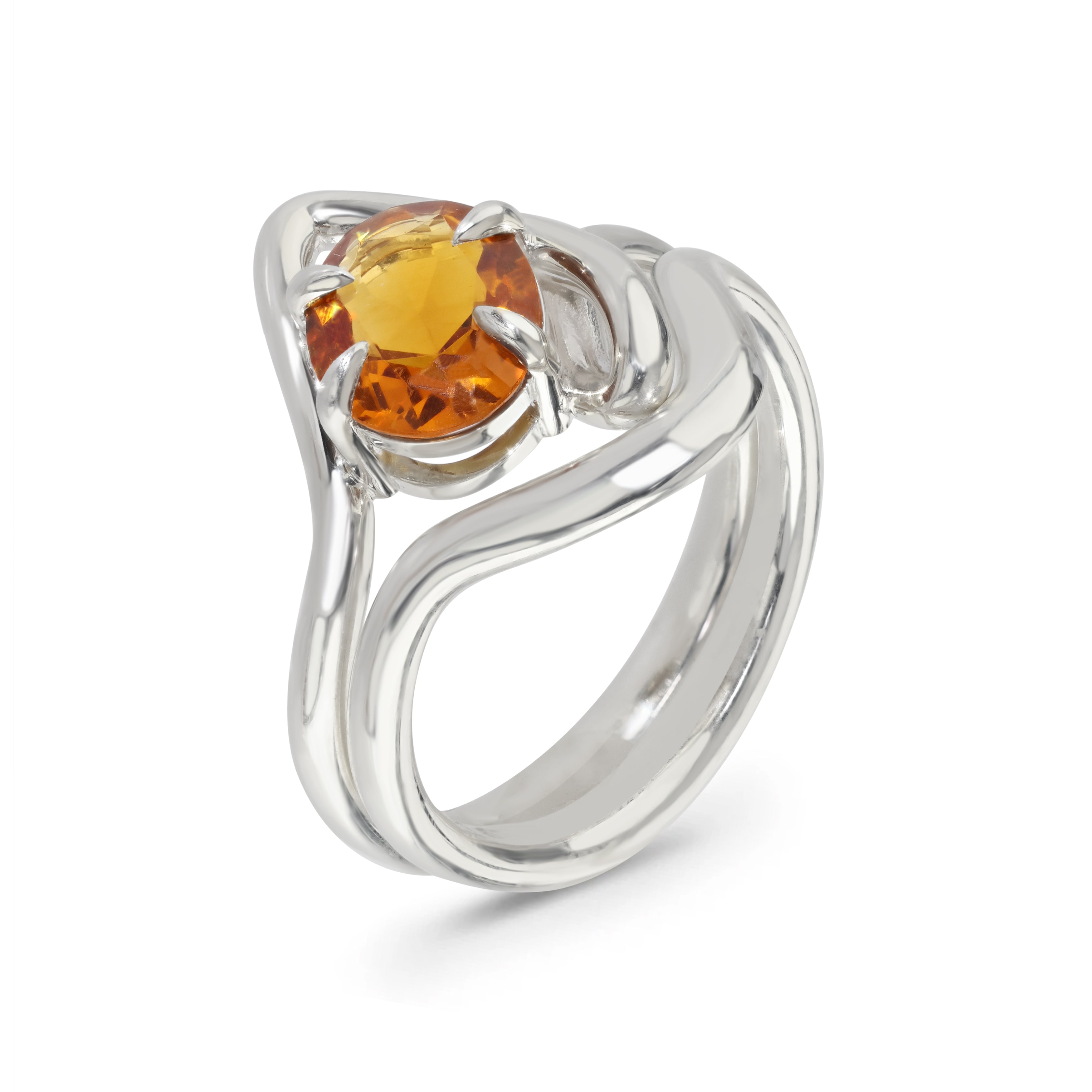 Flourish Sterling Silver & Citrine Ring