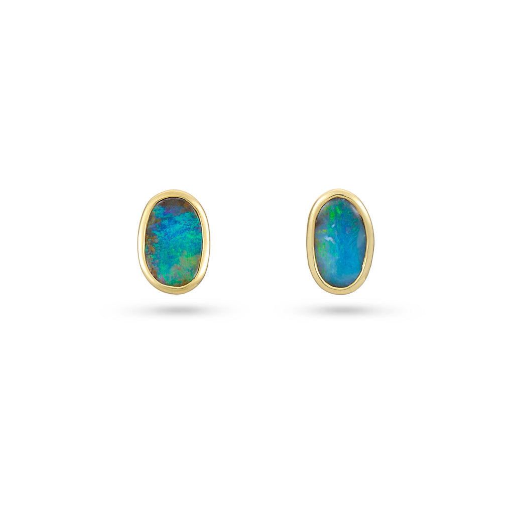 Freeform Boulder Opal Earrings