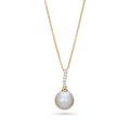 Freshwater Pearl & Diamond Pendant 2