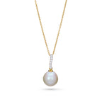Freshwater Pearl & Diamond Pendant 2