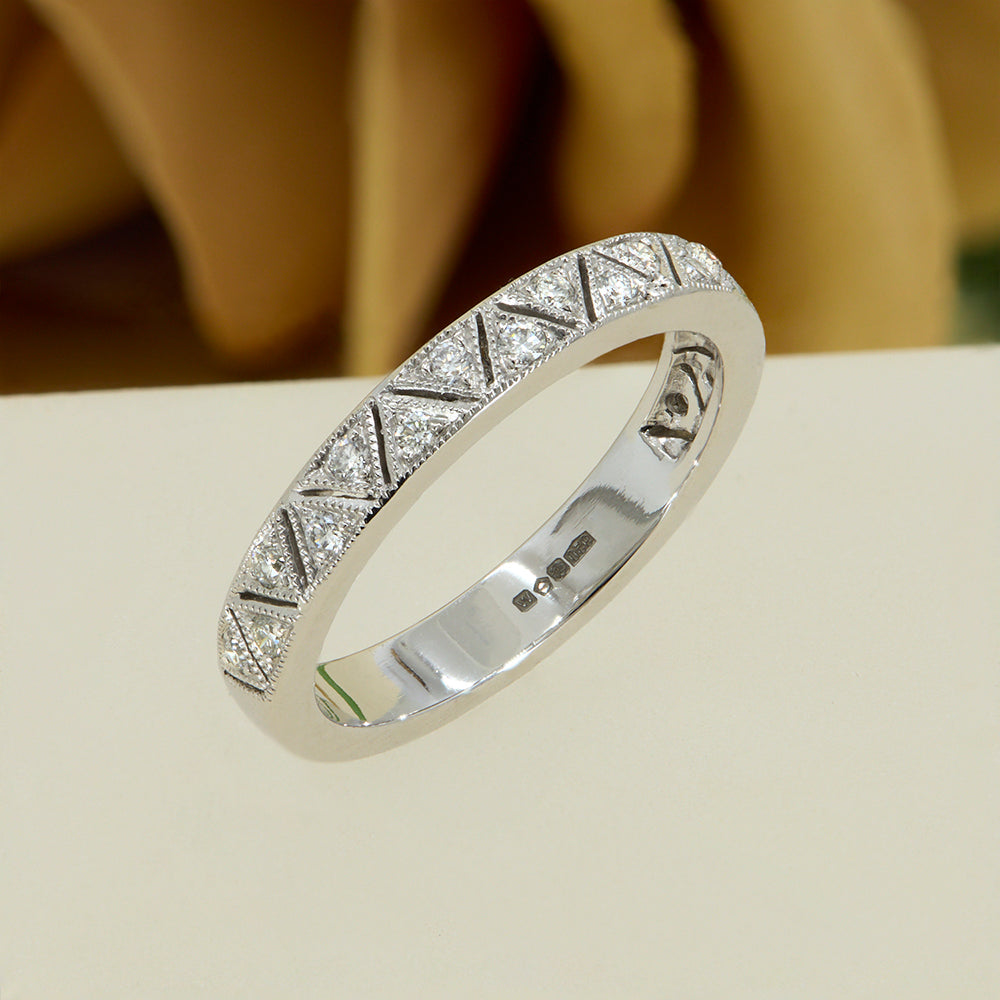 Geometric Diamond Eternity Ring