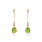Gold Peridot Drop Earrings