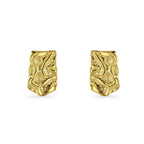 Gold Plate Molten Stud Earrings