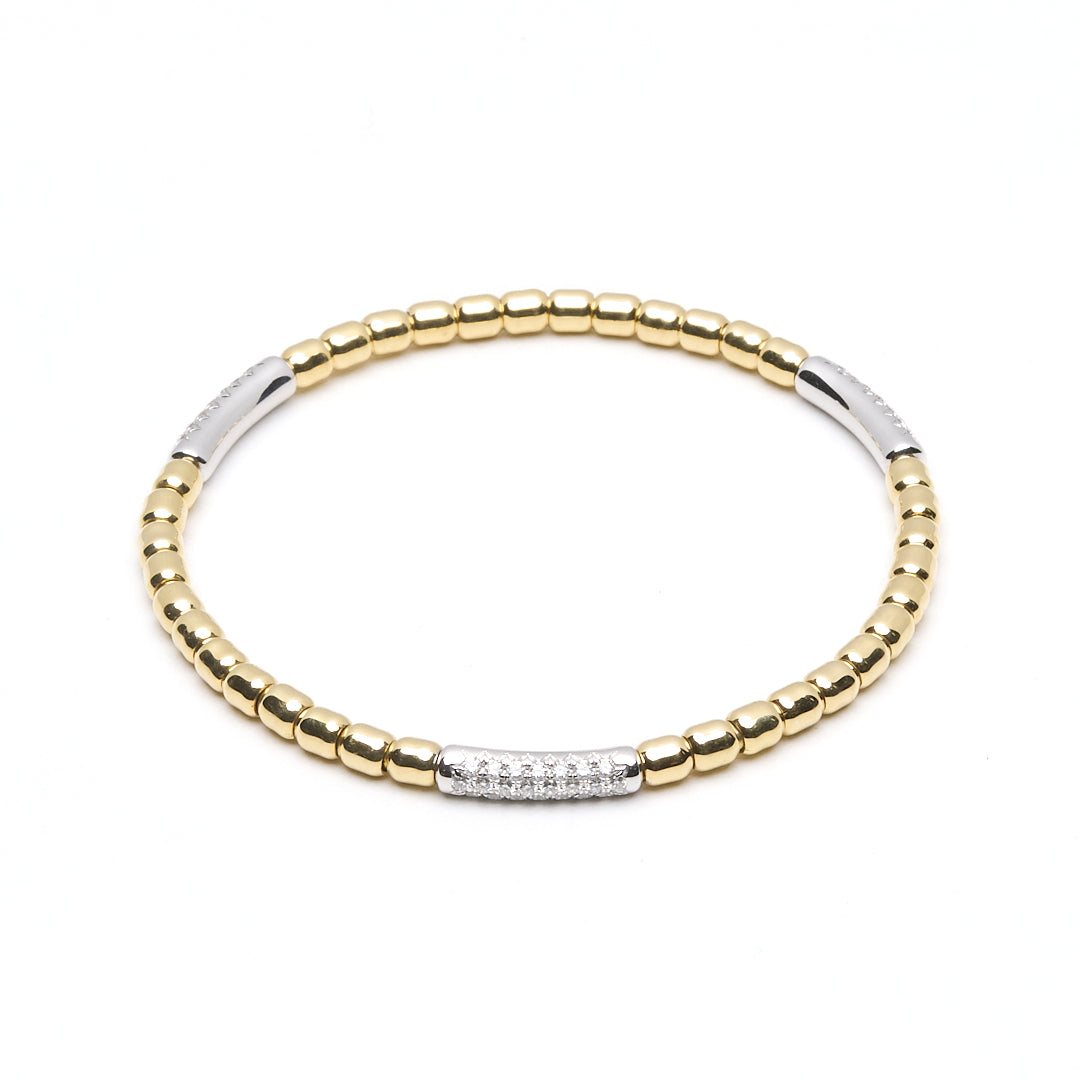 Gold & Diamond Stretch Bracelet