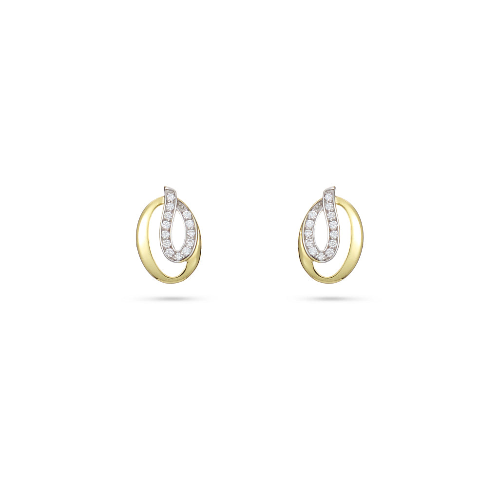 Gold & Diamond Twist Earrings