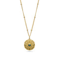 Turquoise & Gold-Plated Medallion Pendant