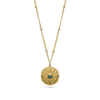 Turquoise & Gold-Plated Medallion Pendant