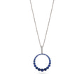 Graduated Sapphire & Diamond Circle Pendant