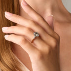 Grey Sapphire & Diamond Ring