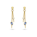 Handmade Sapphire & Diamond Earrings
