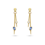 Handmade Sapphire & Diamond Earrings