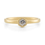 Hexagonal Cut Diamond Ring