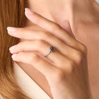 Hexagonal Black Diamond Ring