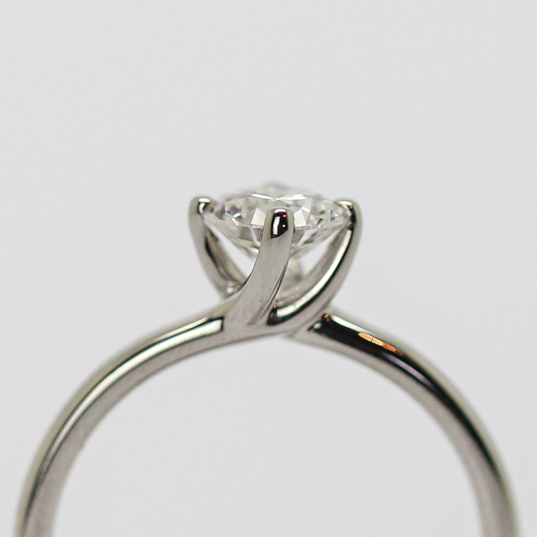 Twist Diamond Solitaire Ring