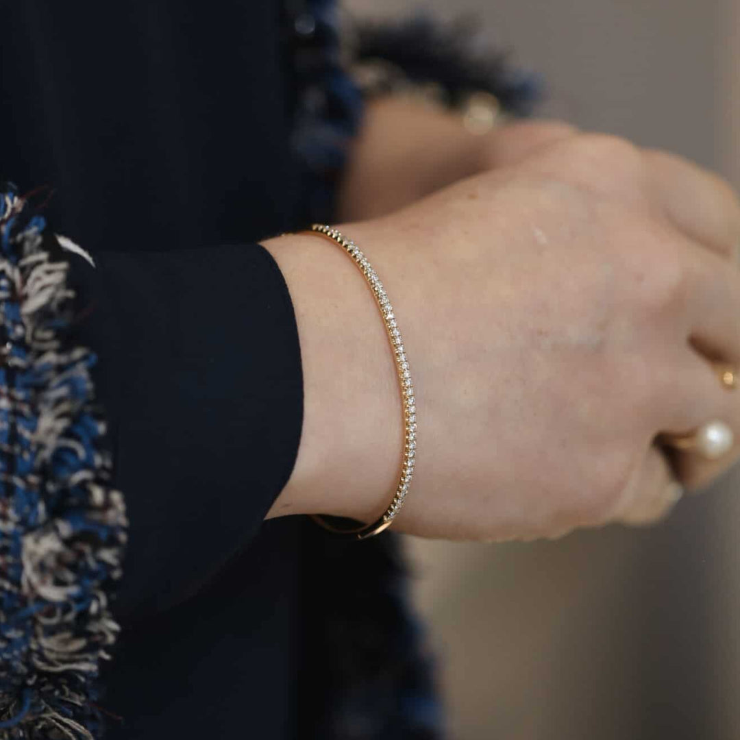 Pretty Diamond Set Bangle