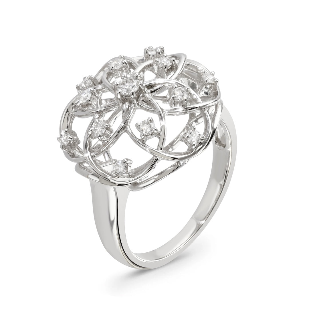 Interlaced Diamond Cocktail Ring