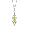 Lemon Quartz Diamond Necklace