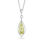 Lemon Quartz Diamond Necklace
