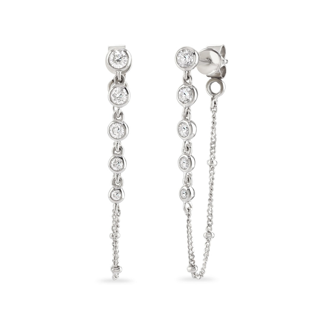 Looping Diamond Drop Earrings