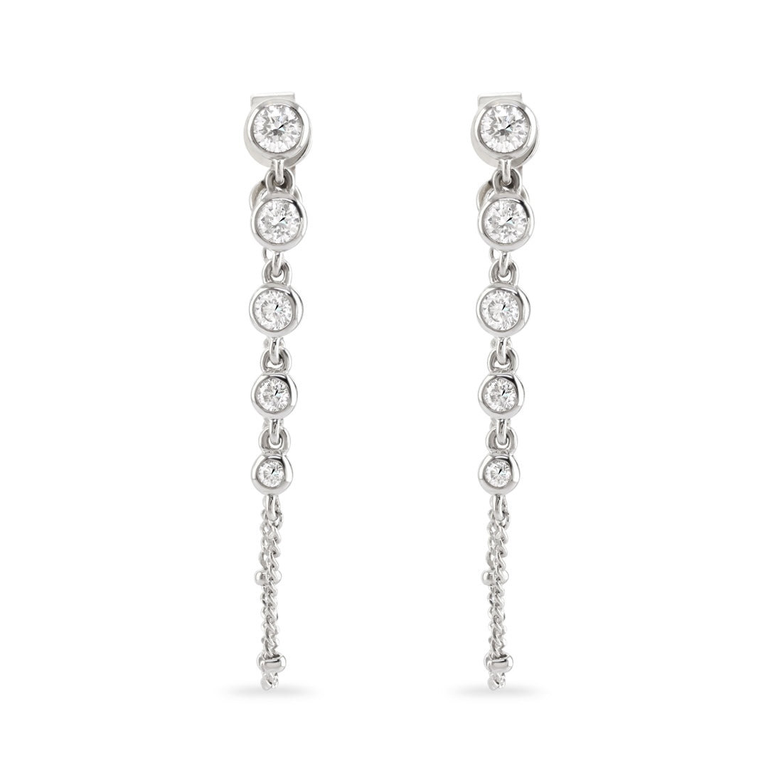 Looping Diamond Drop Earrings