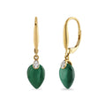 Malachite & Diamond Drop Earrings