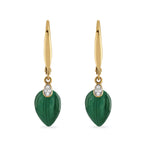 Malachite & Diamond Drop Earrings