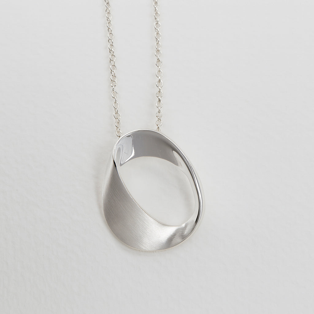 Silver Möbius Loop Pendant
