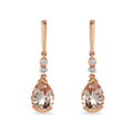 Morganite & Diamond Drop Earrings