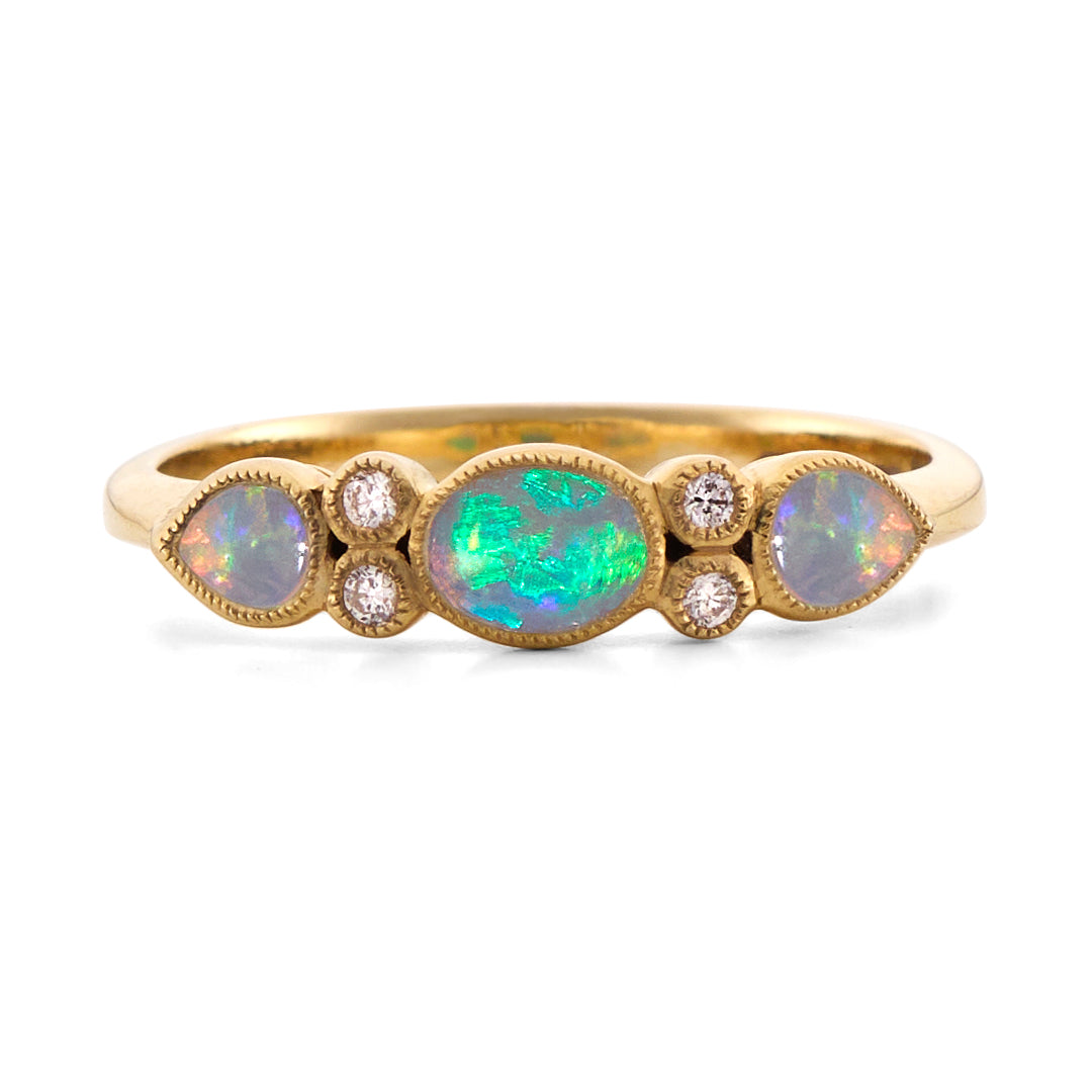 Opal & Diamond Ring