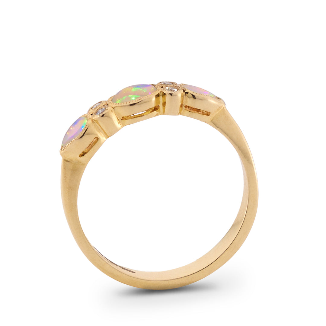 Opal & Diamond Ring