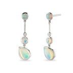 Opal & Diamond Drop Earrings