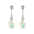 Opal & Diamond Drop Earrings