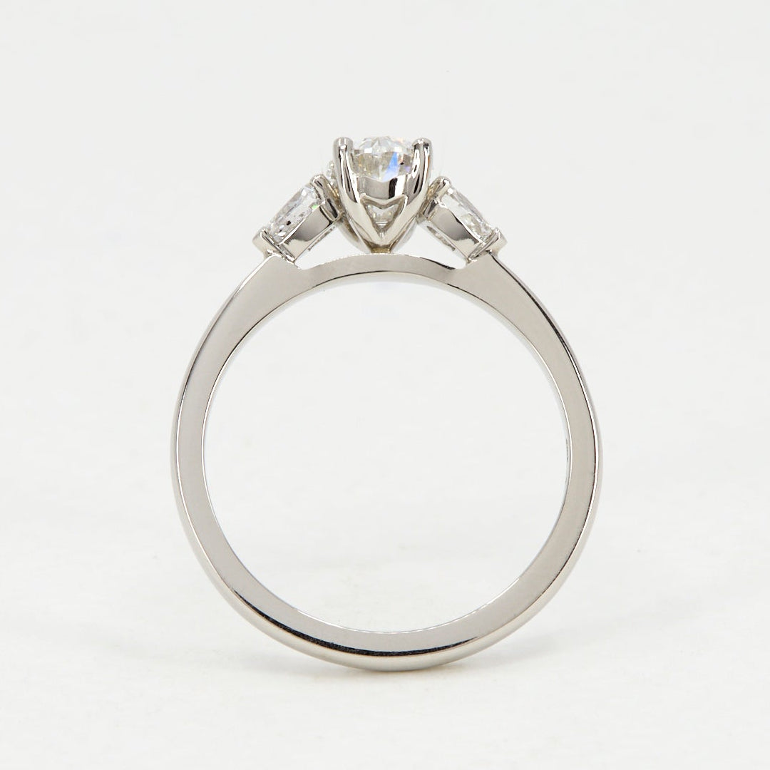 Oval Cut Diamond Trilogy Ring