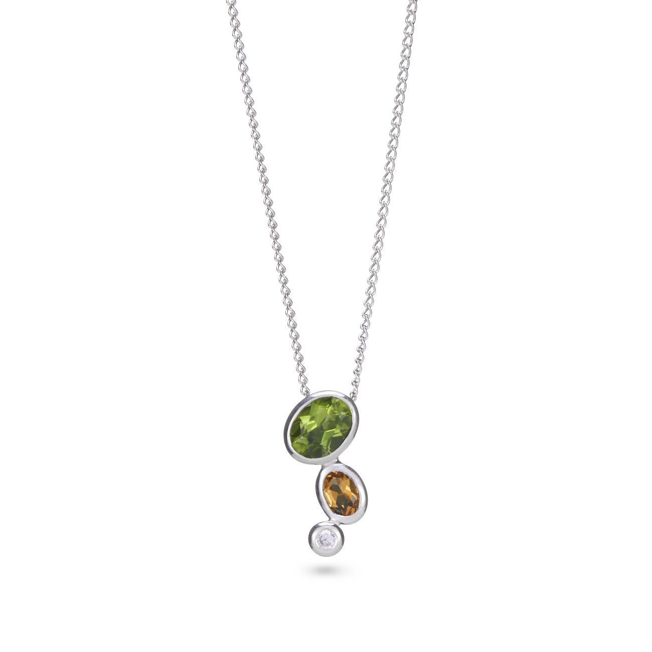 Oval Peridot & Citrine Pendant