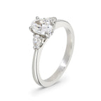 Oval Cut Diamond Trilogy Ring