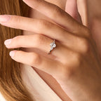 Oval Cut Diamond Trilogy Ring