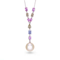 Pastel Coloured Sapphire & Pearl Necklace