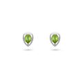 Pear Cut Peridot Stud Earrings