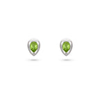Pear Cut Peridot Stud Earrings