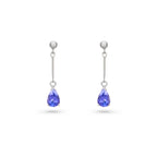 Pear Cut Tanzanite Drop Earrings