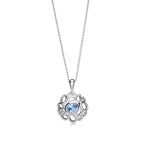 Pear-Shaped Blue Topaz Pendant