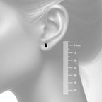 Pear-Shaped Diamond Stud Earrings size Guide