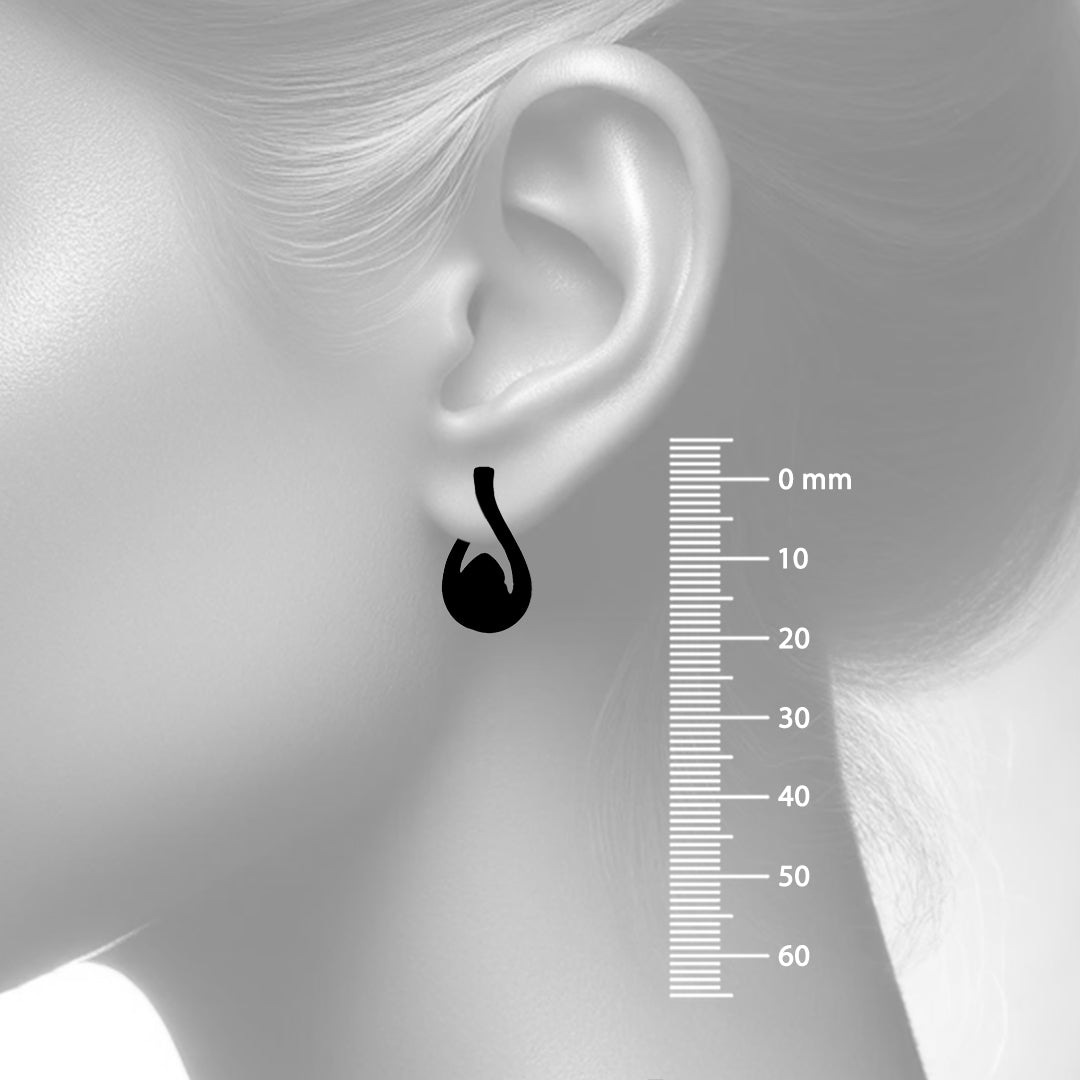 Pear-Shaped Peridot Earrings Size Guide