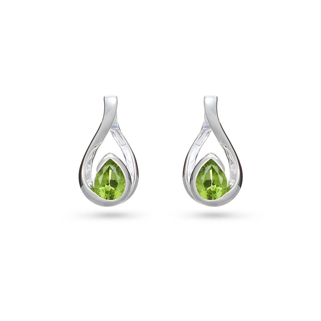 Pear-Shaped Peridot Earrings